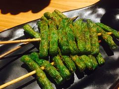 四季豆-路边摊小炉子烧烤