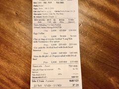 账单-Cau Go Vietnamese Cuisine