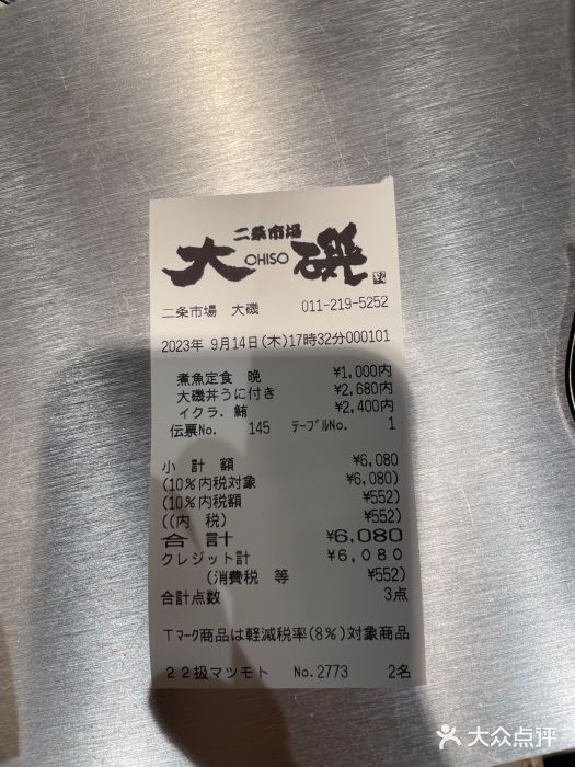 札幌二条市场 大矶 OHISO(总店)图片