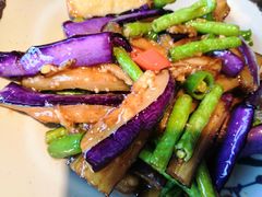 酱香茄子豆角-花椒笑成都小馆(百脑汇店)