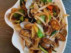 姜葱炒花甲-覃记海鲜美食餐厅