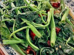 炝炒空心菜-胡三豆花