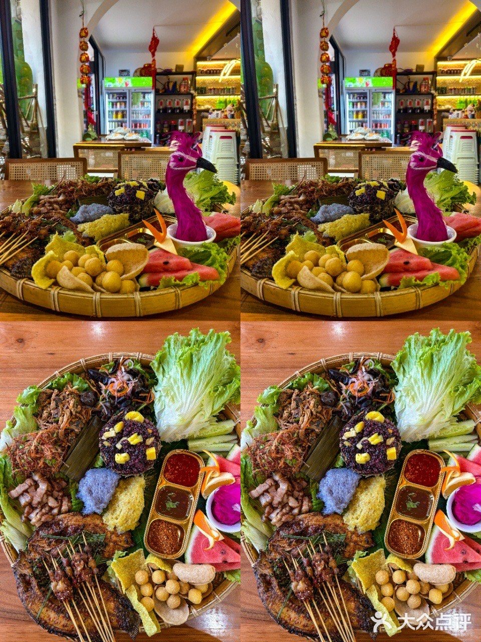 门店是一家傣味餐厅一共有两层菜品和环境 颜值都巨高