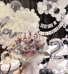 -七月气球布置订婚·宝宝宴· 求婚·生日布置(二七万达店)