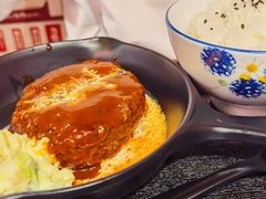 牛肉汉堡定食-八木鸟居酒屋(小木桥路店)