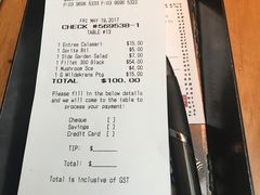 账单-The Meat & Wine Co Southbank(南岸店)