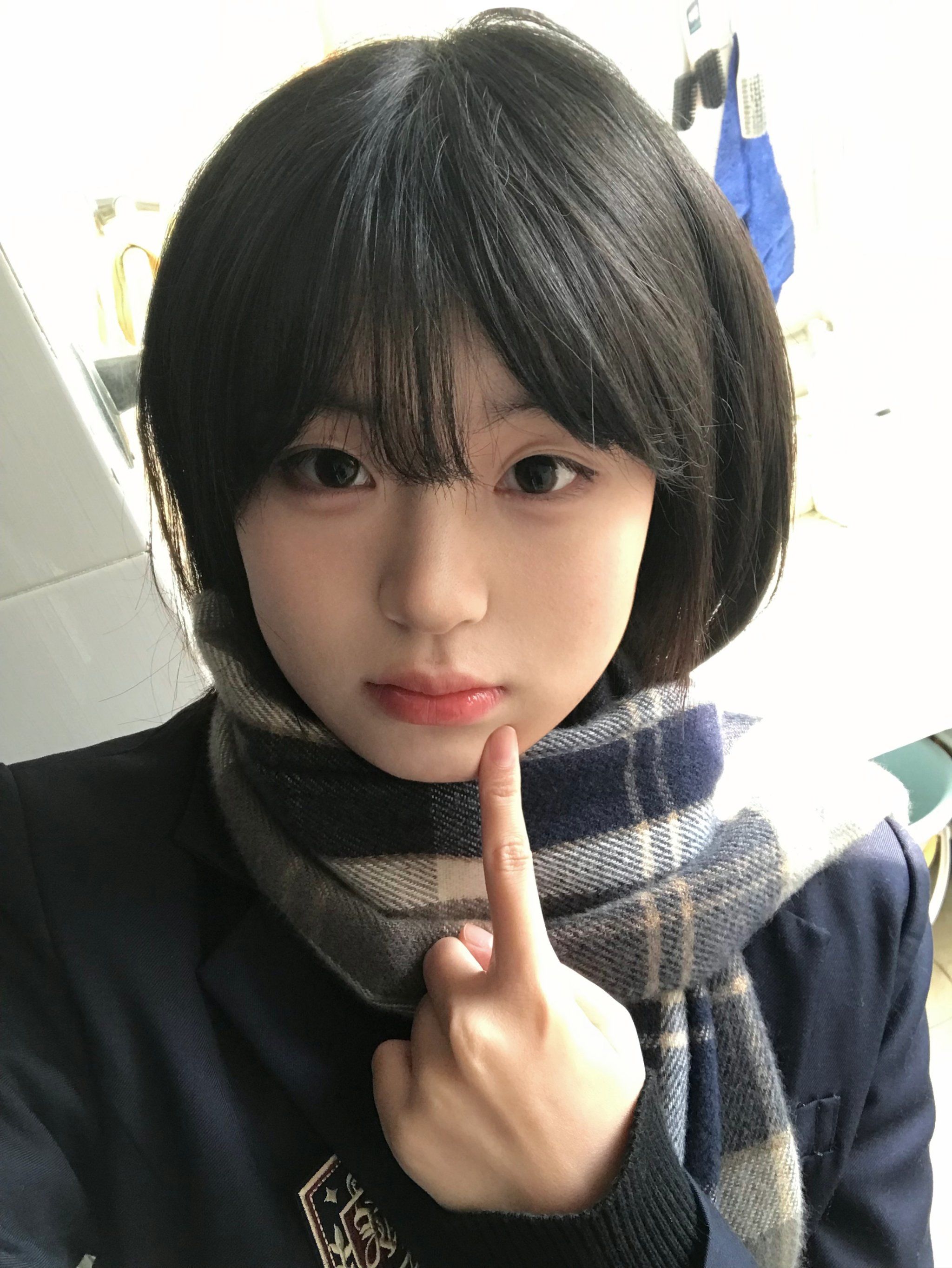 甜美短发girl日常