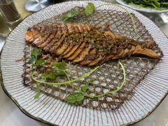 素风味竹烤鱼-天天向上素食餐厅(五台山店)