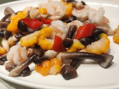 鸡枞菌金耳炒虾球-宏宴·新京菜(望京店)