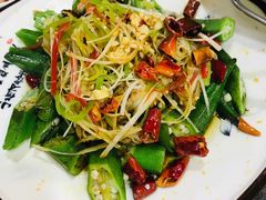 秋葵炝扇贝-新渝干锅辣鸭头(万年泉路店)