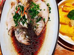 葱油鲈鱼-新白鹿餐厅(龙游路总店·杭帮菜名店)