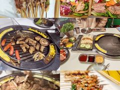 -山野的朋友露营炭火烤肉