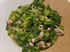 鸡毛菜炒蘑菇-外婆家(南开大悦城店)