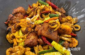 Iron Pot Squid and Shrimp
