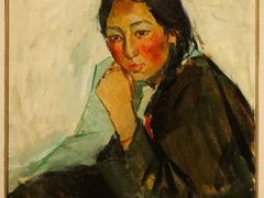 宋贤珍·油画《藏女旦正草》-上海油画雕塑院