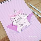 这才叫3D绘画，卡通人物都从日记本里钻出来了，太可爱了  