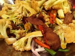 干锅有机花菜-华馨园北京烤鸭