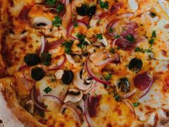 蘑菇烟熏牛奶芝士披萨-PIZZA BIANCA(民园店)