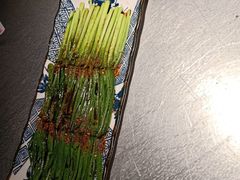 烤韭菜-探鱼·鲜青椒爽麻烤鱼(增城东汇城店)