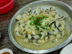 蒜蓉粉丝蒸沙白-强记湛江鸡饭店·二十七年老字号(拱北店)