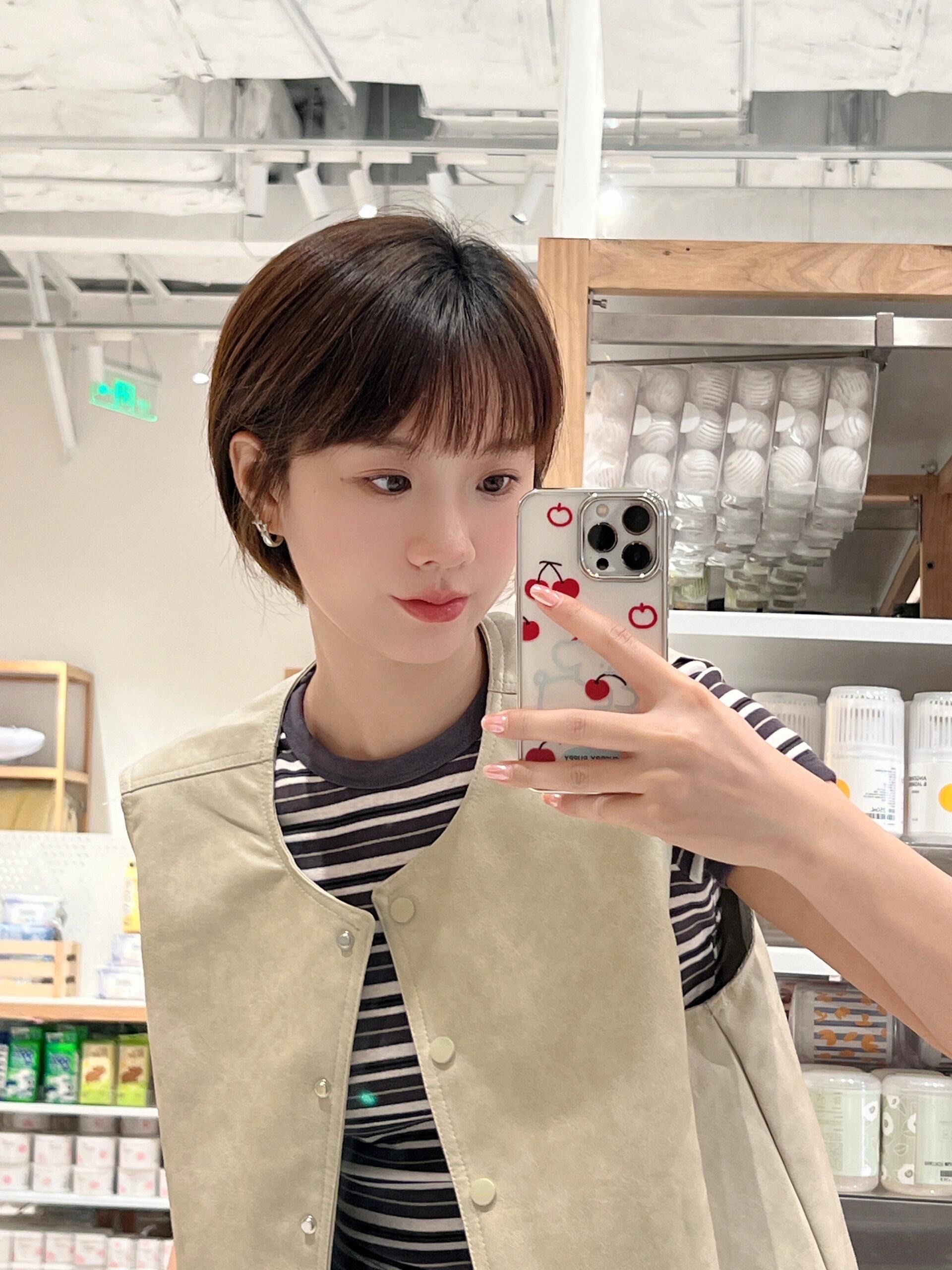 清新短发日常look