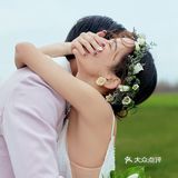 清新甜蜜的森系婚纱照