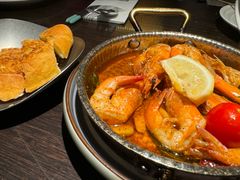 橄榄油蒜香煎虾-庐灶江南·江南菜·四合院Bistro(东直门雍和宫·原华侨宾馆店)