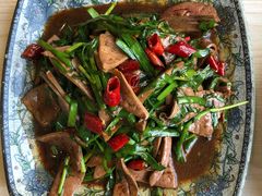 韭菜炒羊肝-上海交通大学新疆餐厅