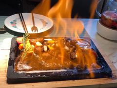 田园澳洲骰子牛肉-蜜桃花开·中西融合菜E&W(南长街店)