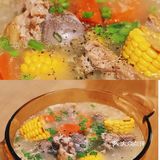 🥕营养美味胡萝卜玉米猪骨汤，🌽色香味俱全