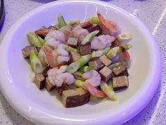虾仁小炒笋-巧克力渔家.小船海鲜家常菜(三浴场店)