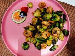 孢子甘蓝煎虾仁-甜阿姨·天台花园私房菜(万松园店)
