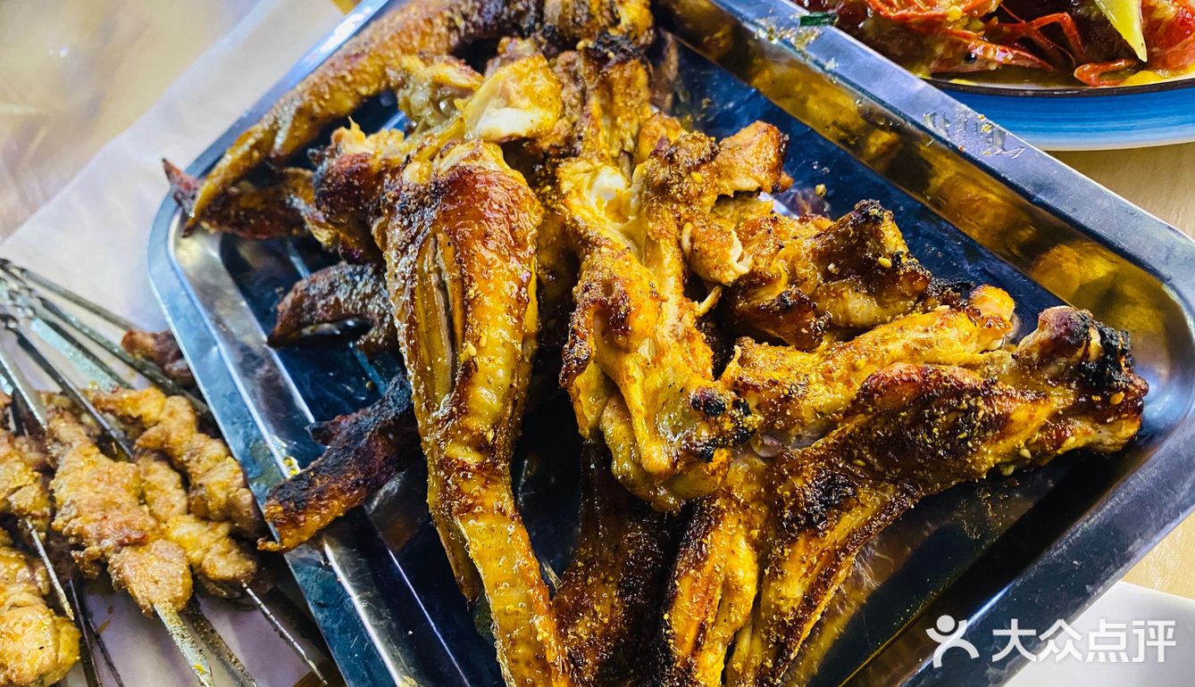 这家烧烤香蕉鸡翅!好好吃!!!!