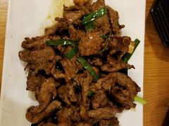 黑蒜炒雪花牛鳕鱼-长寿参鸡汤(朝韩风情街店)