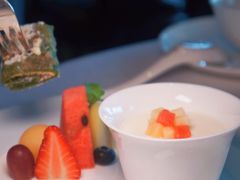 幼滑杏仁豆腐香芒煎饼拼水果-富力丽思卡尔顿酒店·丽轩中餐厅
