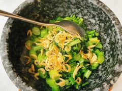 广东菜心炒虾皮-野蔓果·山野菜(西湖景区·龙井茶田店)