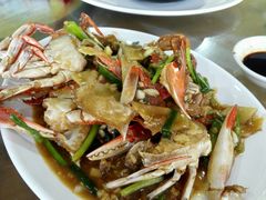 姜葱炒花蟹-红月湾海鲜饭店•沙滩海景(双月湾店)