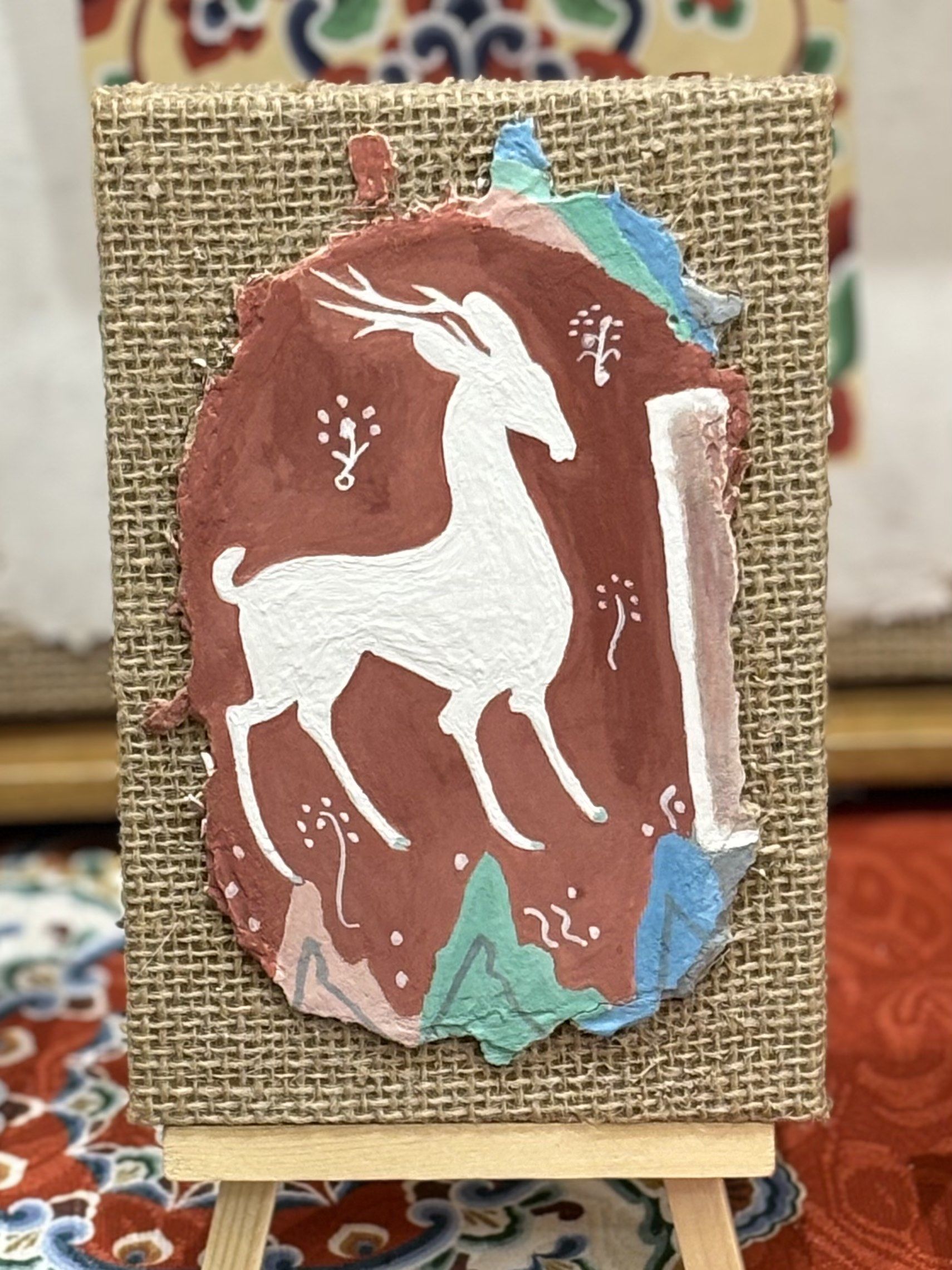 给自己画一幅敦煌泥板画,体验传统文化