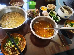 -陕北农家小吃风干羊肉剁荞面
