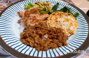 Meat Sauce Chicken Cutlet Fried Egg Rice