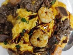 滑蛋牛肉虾仁饭-有章牛杂(石厦店)