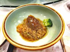 溏心鲍鱼捞丝苗米-水上明月·湖景餐厅