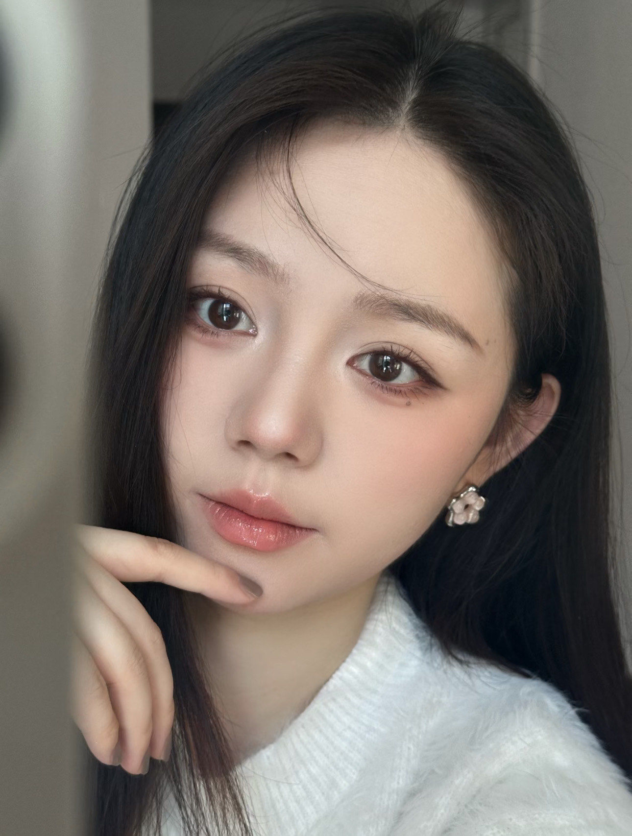 蜜桃白开水 淡颜日常奶咖妆 清透感妆容