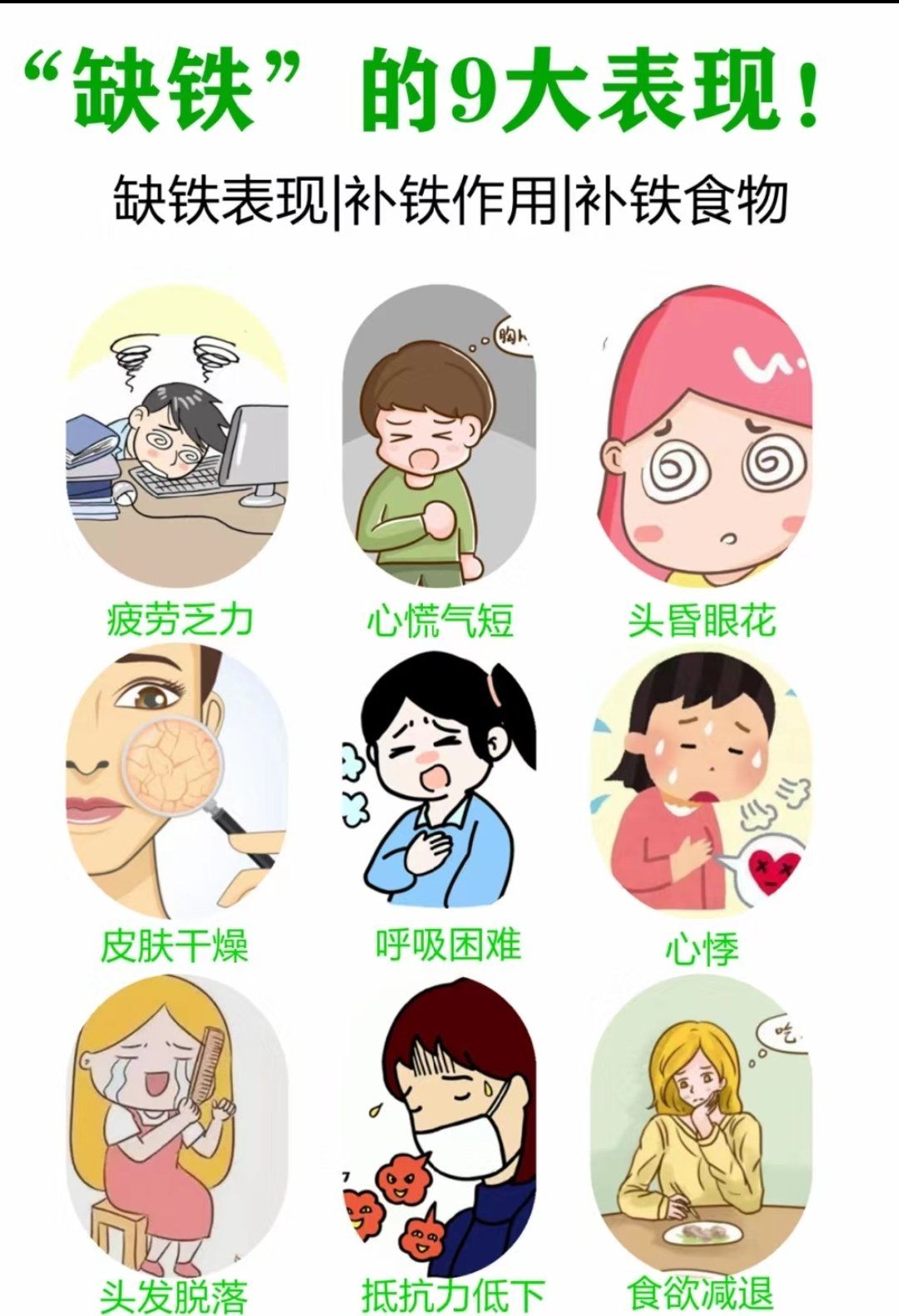 缺铁的9大表现,你知道吗?