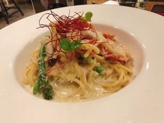 芦笋虾仁白汁意面-静香HOUSE·全时段融合餐厅(七星欢乐颂店)