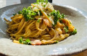 Italian Whole Wheat Creamy Bacon Spaghetti