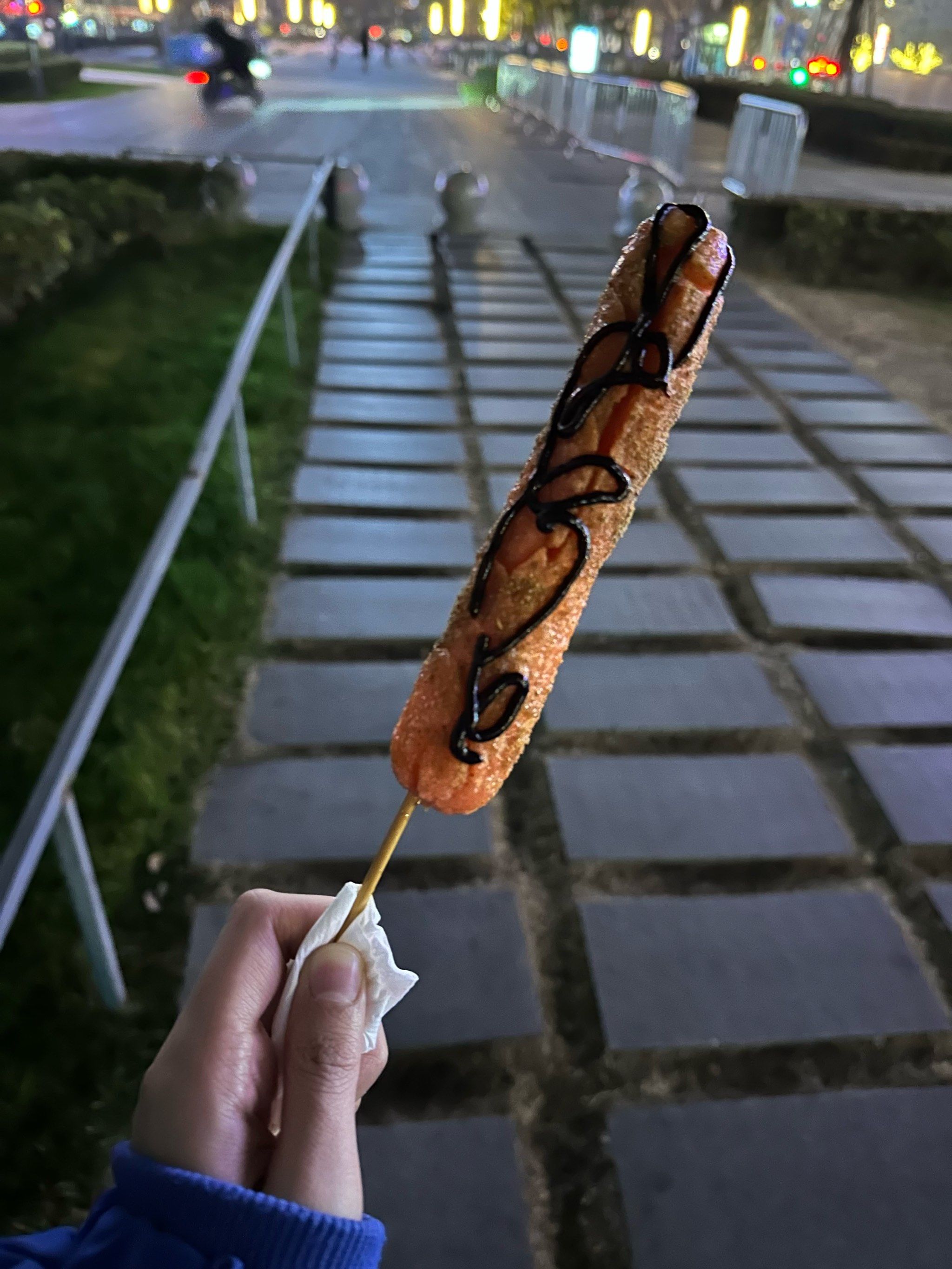 路边摊淀粉肠各有各味