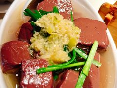 沙姜韭菜猪红-悦满楼·西关名点·湛江名菜(航空综合大厦店)