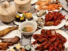 -广州万富希尔顿酒店·感趣自助餐厅·金秋蟹宴生蚝海鲜刺身