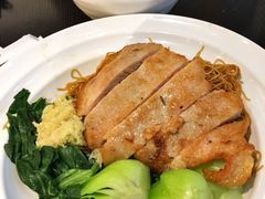 全新薑葱茸豬扒撈生麵-兰芳园丝袜奶茶(凯茵新城店)
